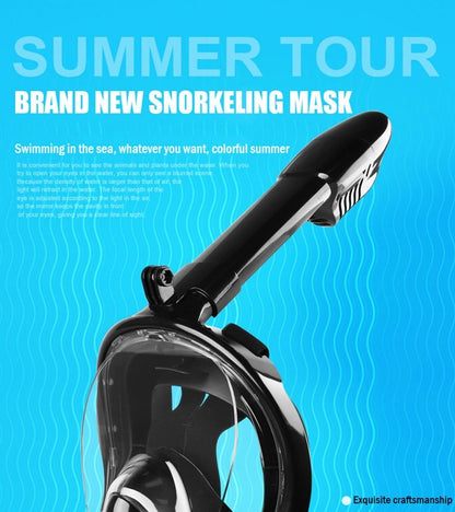 All-Around Snorkeling Mask with Ball Valve Seal and Camera Holder