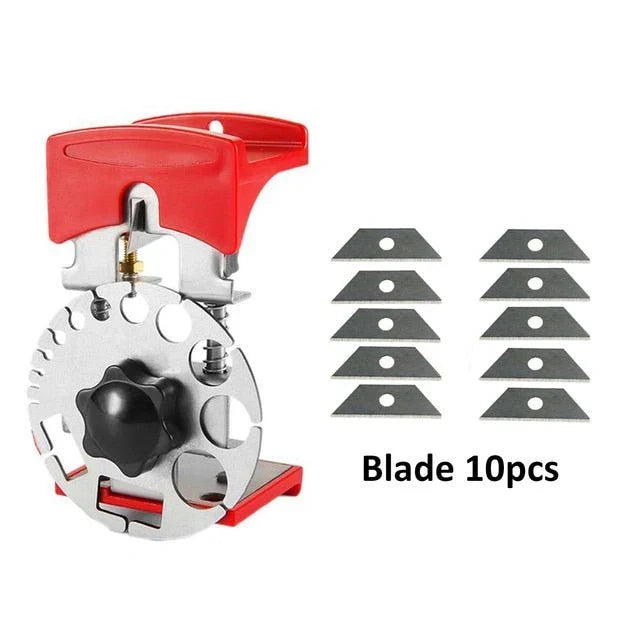 Handheld Wire Stripper Tool with 10 Extra Blades - Adjustable Copper Cable Recycling for 24-0 AWG
