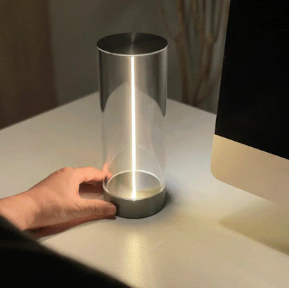 LED Table Lamp with Dimmer – Wireless Glass Design