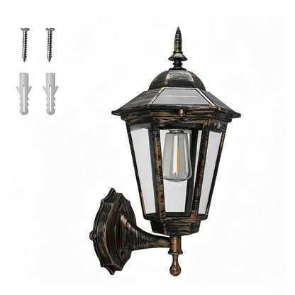 Outdoor Wall Lantern with Solar Motion Detection