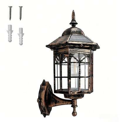 Outdoor Wall Lantern with Solar Motion Detection