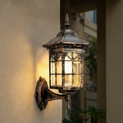Outdoor Wall Lantern with Solar Motion Detection
