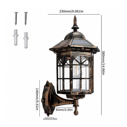 Outdoor Wall Lantern with Solar Motion Detection