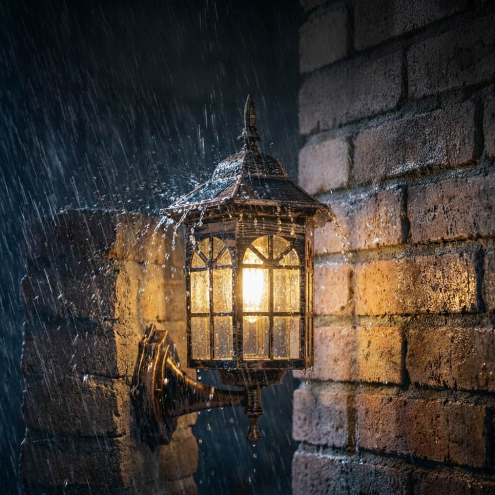 Outdoor Wall Lantern with Solar Motion Detection