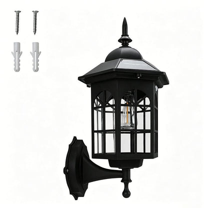 Outdoor Wall Lantern with Solar Motion Detection