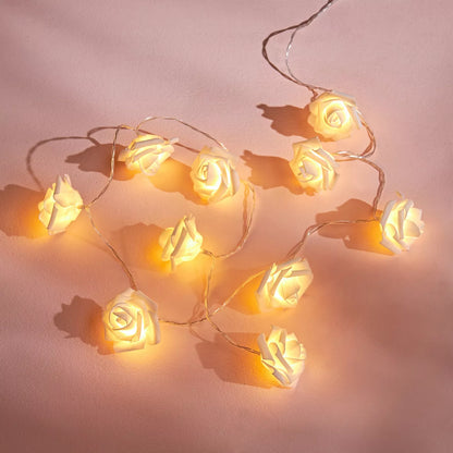 Rose-patterned LED Garden Strip Lights, 5.4ft Length