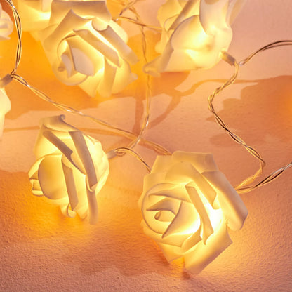 Rose-patterned LED Garden Strip Lights, 5.4ft Length