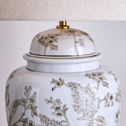 Table Lamp with Ceramic Design and Pattern