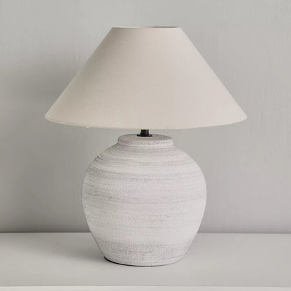 White Ceramic Table Lamp - Stylish Lighting Fixture