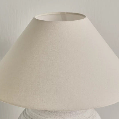 White Ceramic Table Lamp - Stylish Lighting Fixture