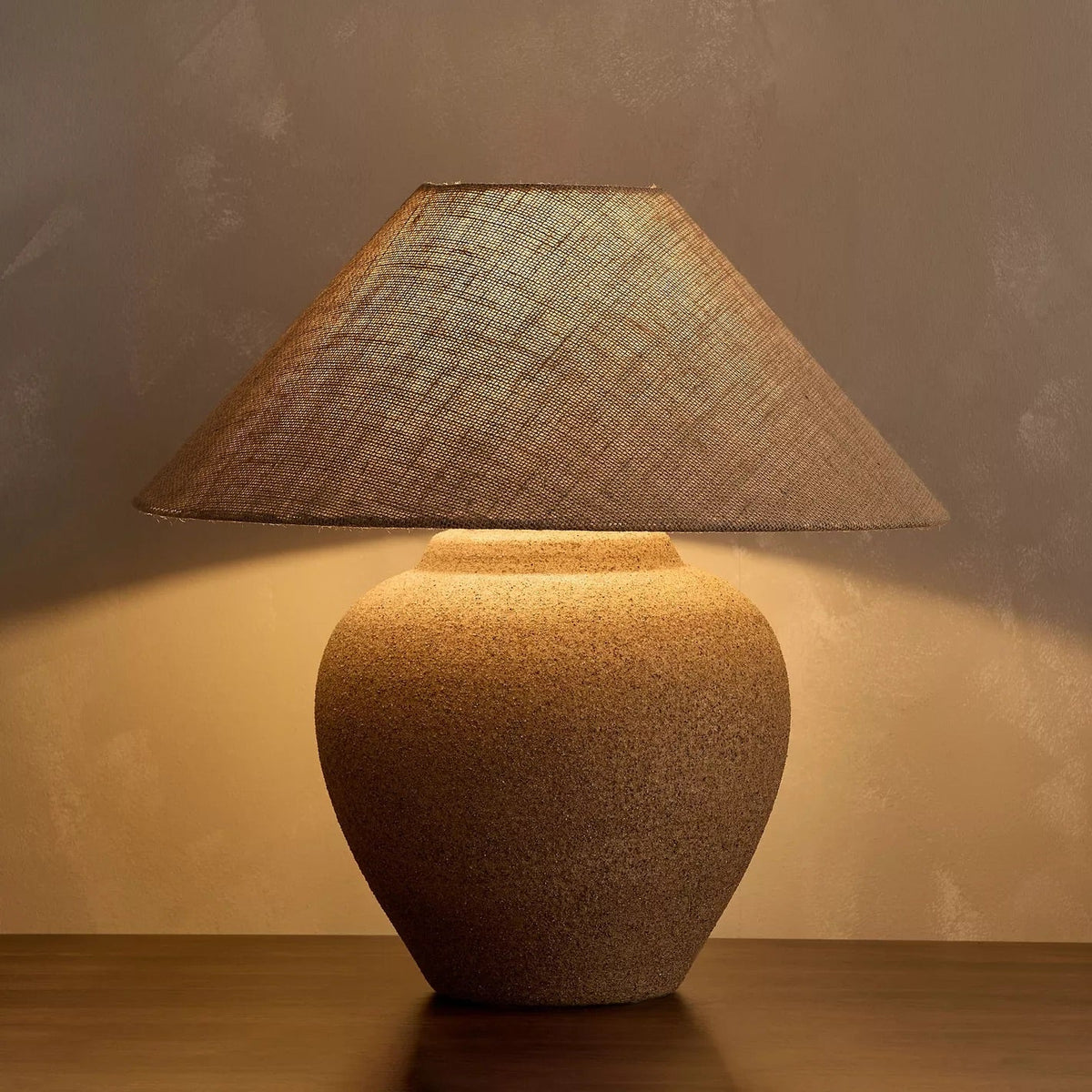 Brown Ceramic Table Lamp by Veylo