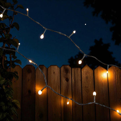 Warm LED String Lights for Outdoor Use, 9.5 Feet
