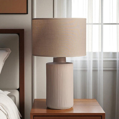 Ceramic Table Lamp in Creamy Finish
