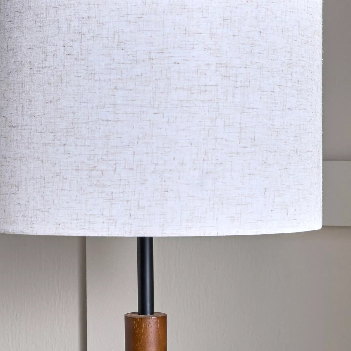 Wooden Floor Lamp in Brown Finish