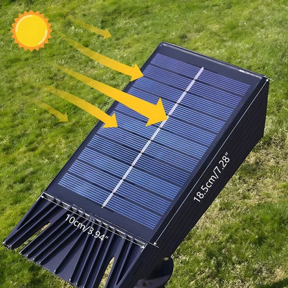 Waterproof Landscape Spotlight with RGB and Warm White LED – Solar Yard Light with Zoom Lens