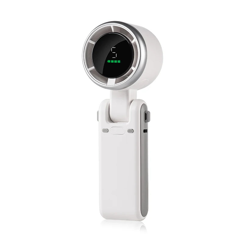 Portable Cooling Fan with 5 Adjustable Speeds and Battery Monitor