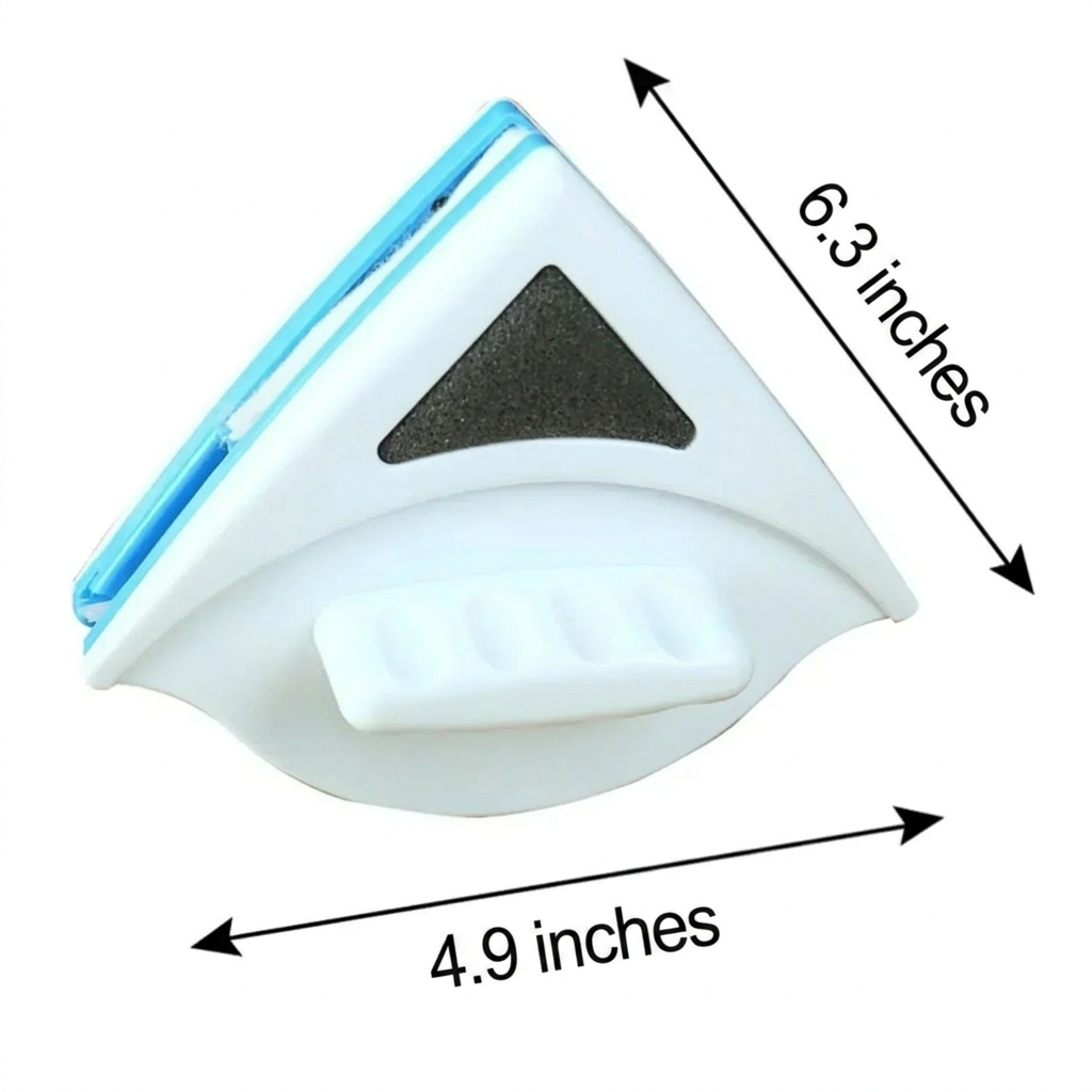 Dual-Sided Magnetic Window Cleaner with Microfiber Pads for Synchronized Cleaning