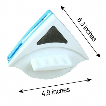 Dual-Sided Magnetic Window Cleaner with Microfiber Pads for Synchronized Cleaning