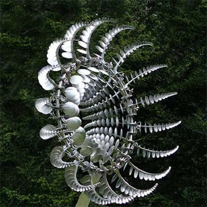 Multi-Color Metal Wind Spinner with 18 Rotating Blades, Rust-Resistant