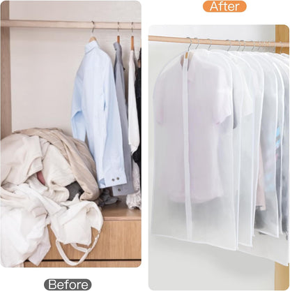 Premium Garment Storage Covers 24-Pack with Full-Length Zipper