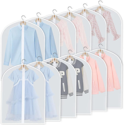 Premium Garment Storage Covers 24-Pack with Full-Length Zipper
