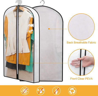 Premium Garment Storage Covers 24-Pack with Full-Length Zipper