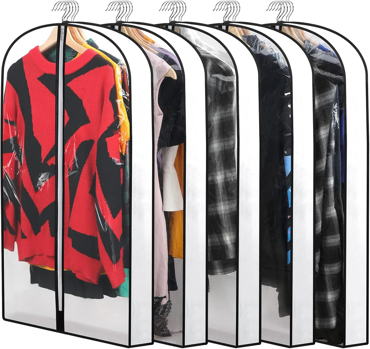 Premium Garment Storage Covers 24-Pack with Full-Length Zipper