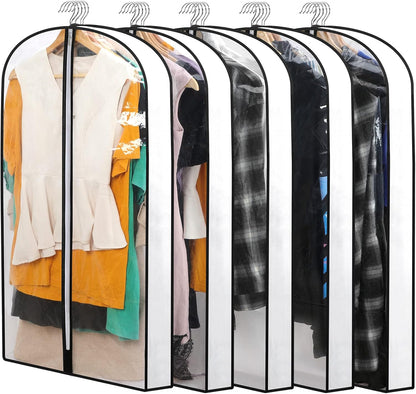 Premium Garment Storage Covers 24-Pack with Full-Length Zipper