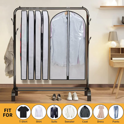 Premium Garment Storage Covers 24-Pack with Full-Length Zipper