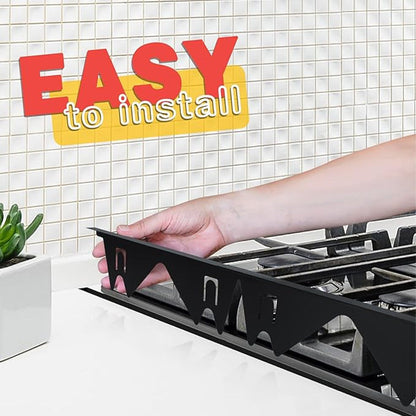 Adjustable Stainless Steel Stove Gap Cover with Spring Tension, 13.8-27.5in